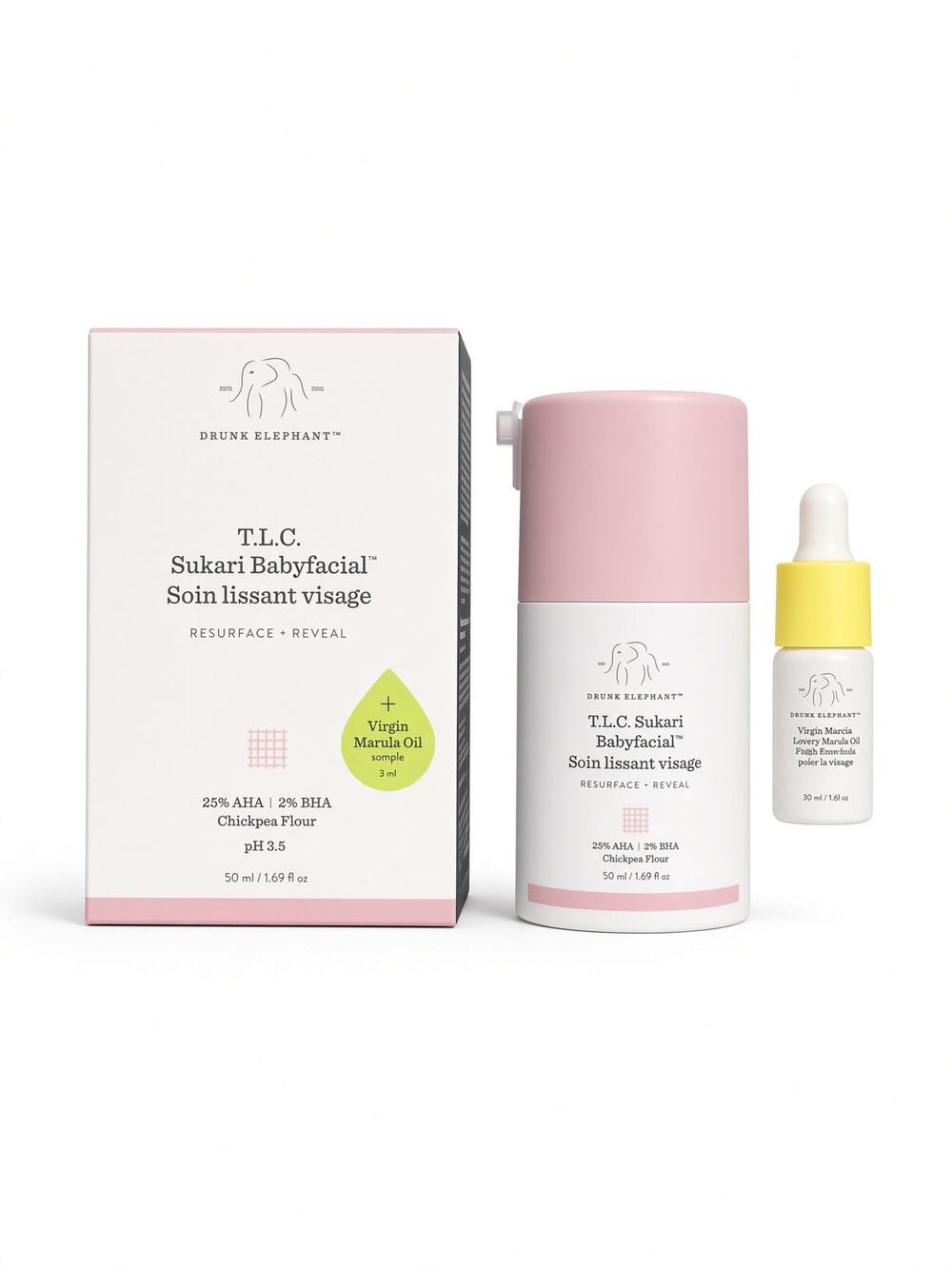 $80 | Drunk Elephant T.L.C. Sukari Babyfacial + Marula